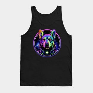 Blue Heeler Australian Cattle Dog Cosmic Space Dogs Galaxy Astronaut Tank Top